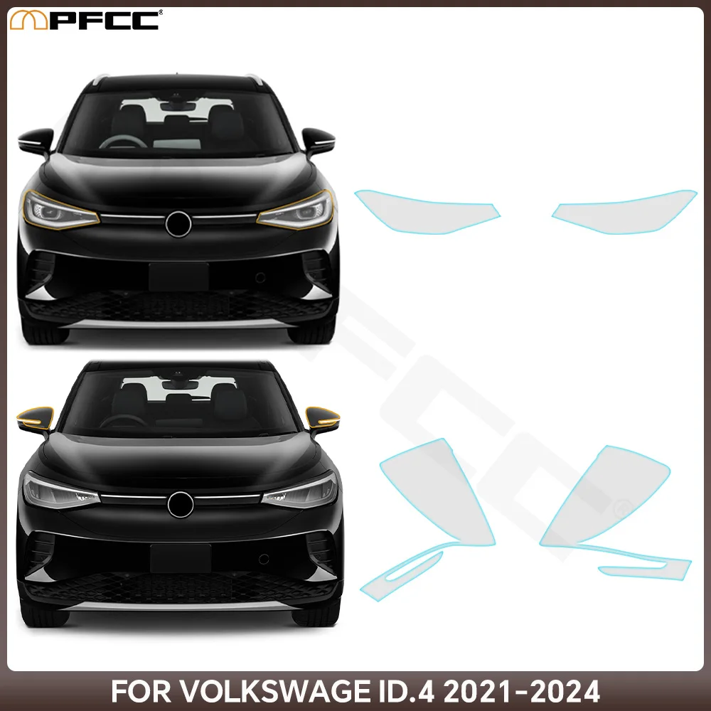 

Precut Paint Protection Film PPF TPU for Volkswagen ID.4 2021-2024 Clear Bra TPU Transparent Car Headlight Film
