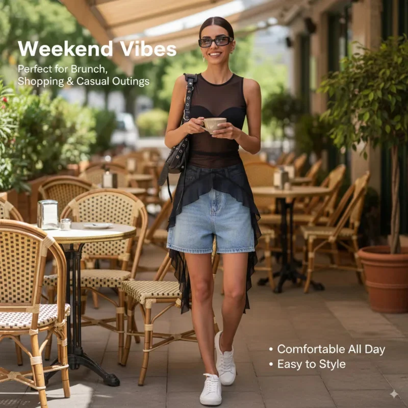 شبكة انظر من خلال تي شيرت بلا أكمام غاسل لصق أعلى سليم صالح بلون مثير عارضة حزب الشاطئ الأزياء بلوزة للنساء