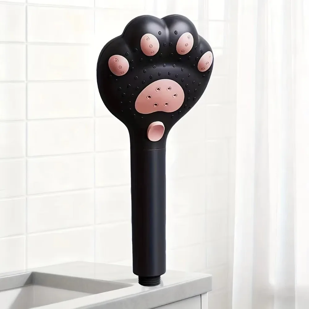 3-Mode Spray Cat Paw Shower Head Filter Faucet Cat Paw Design Rain Shower Head Adjustable Spray High Pressure Shower Head