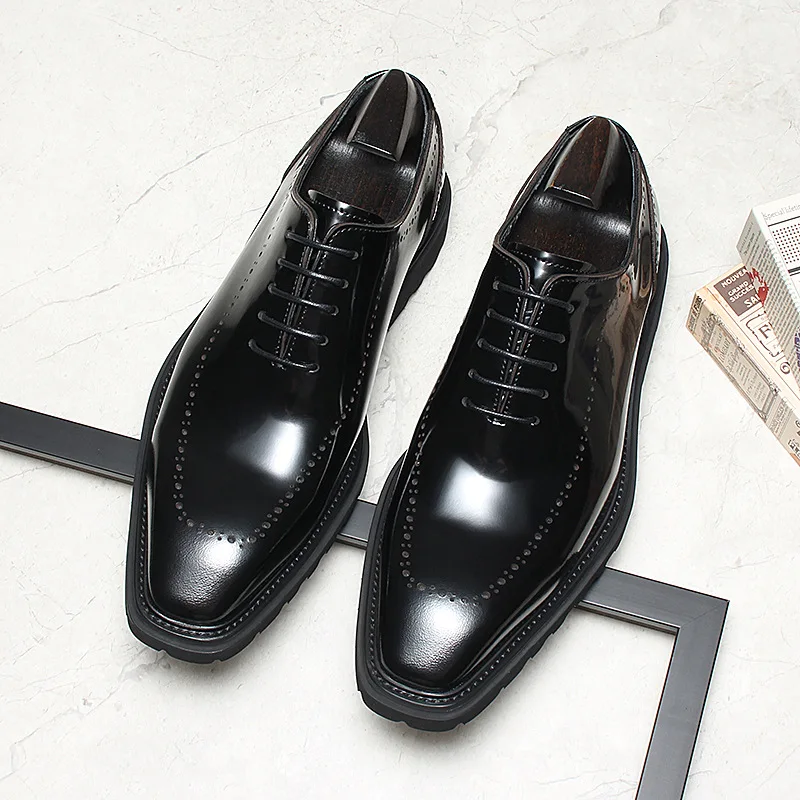 

British Shoes Genuine Leather Business Shoes Men Groom Wedding Shoes