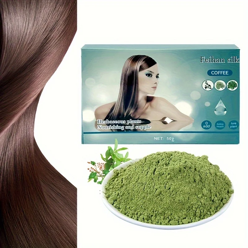 50g/Pack Plant Haina Powder Black Hair Care Powder Black Hair Plant Dyeing White Hair Covering White Hair