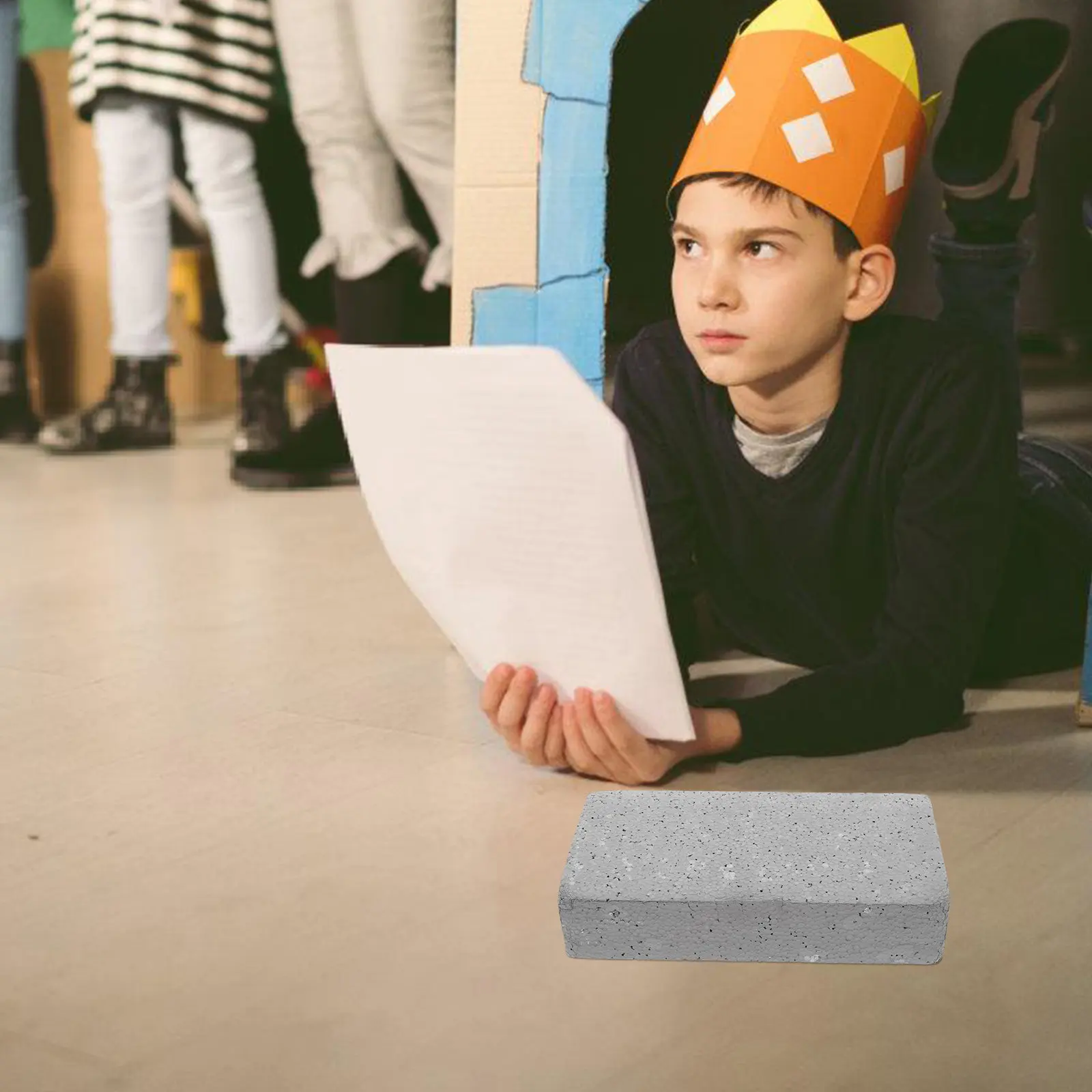 2Pcs Kids Foam Jumbo Cardboard Bricks Soft Durable Stacking Blocks for Halloween Prank Props Giant Lightweight Construction