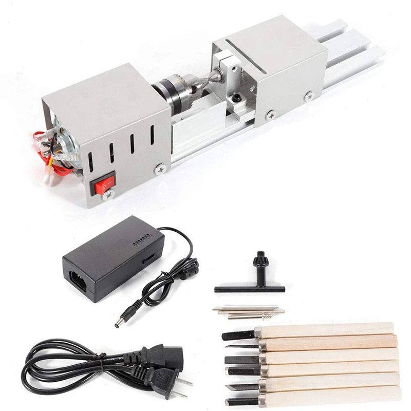 

Mini Wood Lathe Machine Iron DIY Woodworking Buddha Pearl Lathe Grinding Polishing Beads Wood Drill Rotary Tool EU Plug