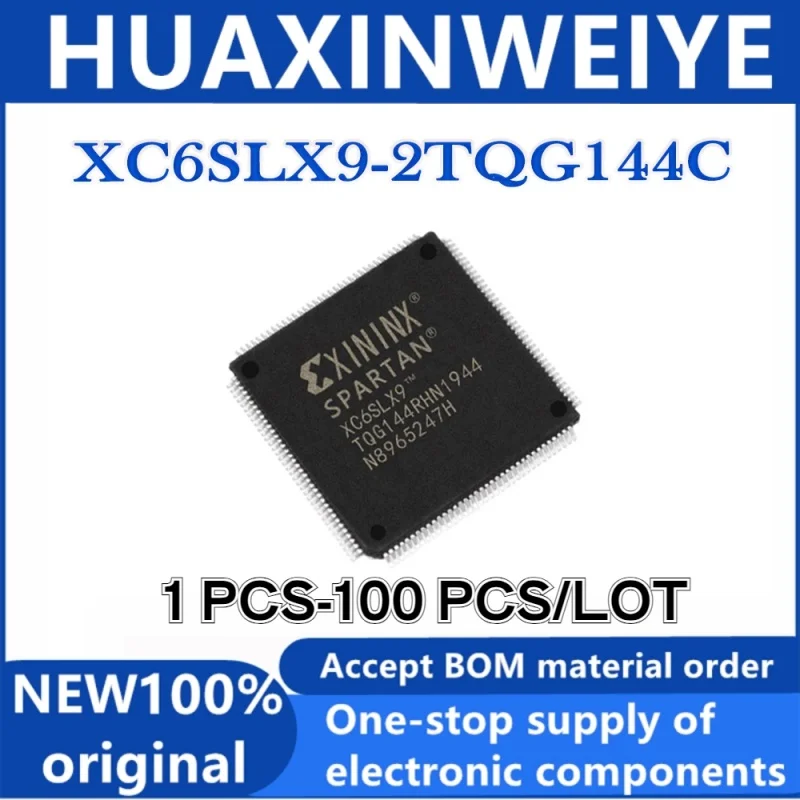 MCU IC CHIP, XC6SLX9-2TQG144C XC6SLX9-2PQG XC6SLX9-2TQ XC6SLX9 XC6SLX XC6SL XC5V, TQFP-144