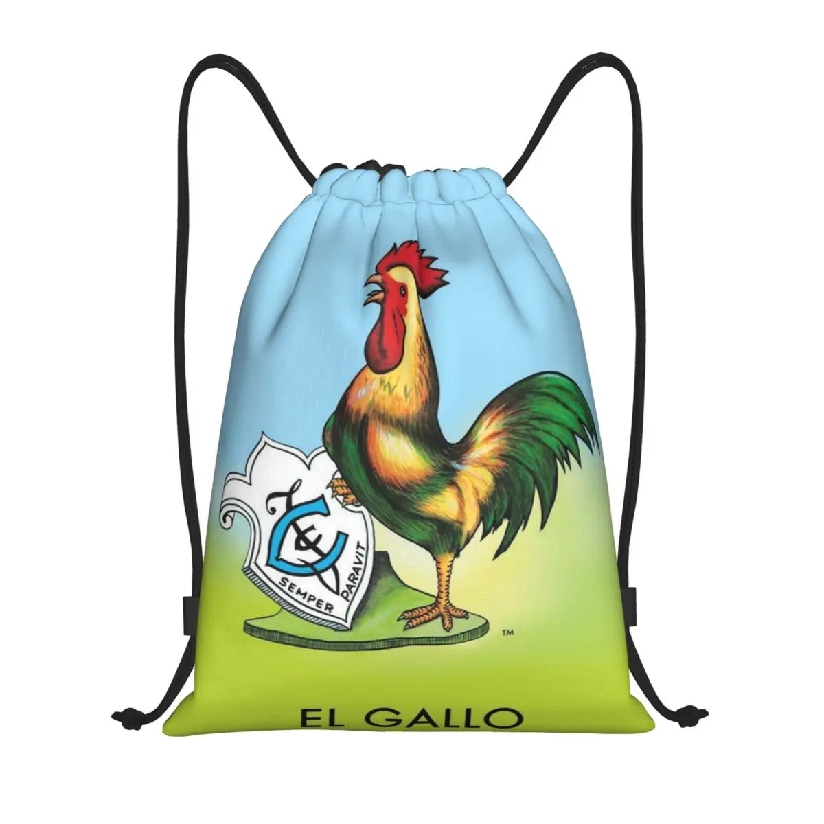 El Gallo Gallo Loteria Card Lotería de Bingo mexicano Mochila con cordón Bolsa de gimnasio deportiva para mujeres y hombres Mochila de compras