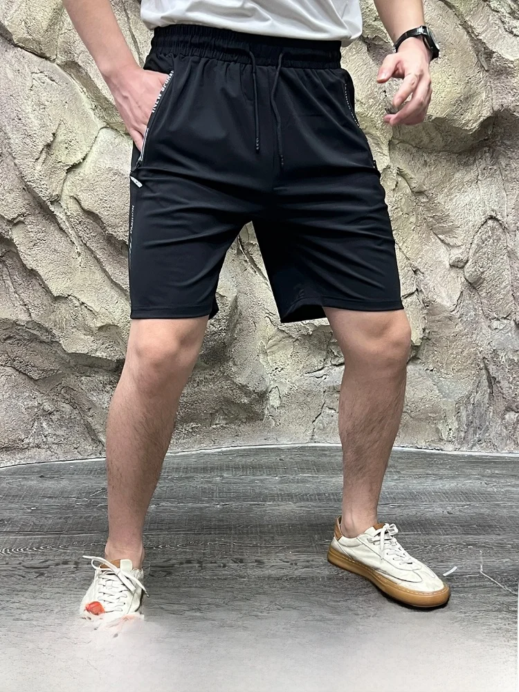 Verano al aire libre seda de hielo Qui seco transpirable alta elasticidad función deportiva orts pred cremallera Nylon LICRA pantalones casuales