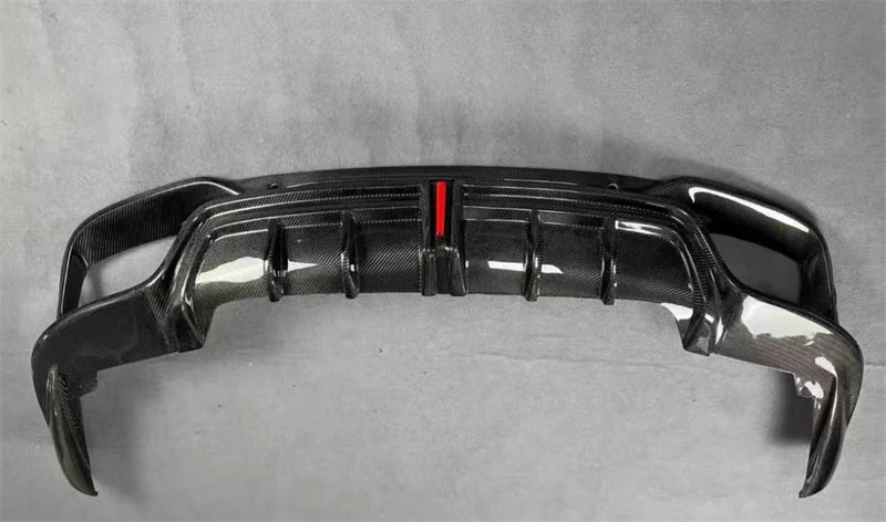 For Porsche Panamera 971 2017-2023 Real Carbon Fiber Rear Bumper Lip Diffuser Splitters Spoiler Back Car Accessories Body Kit view 6