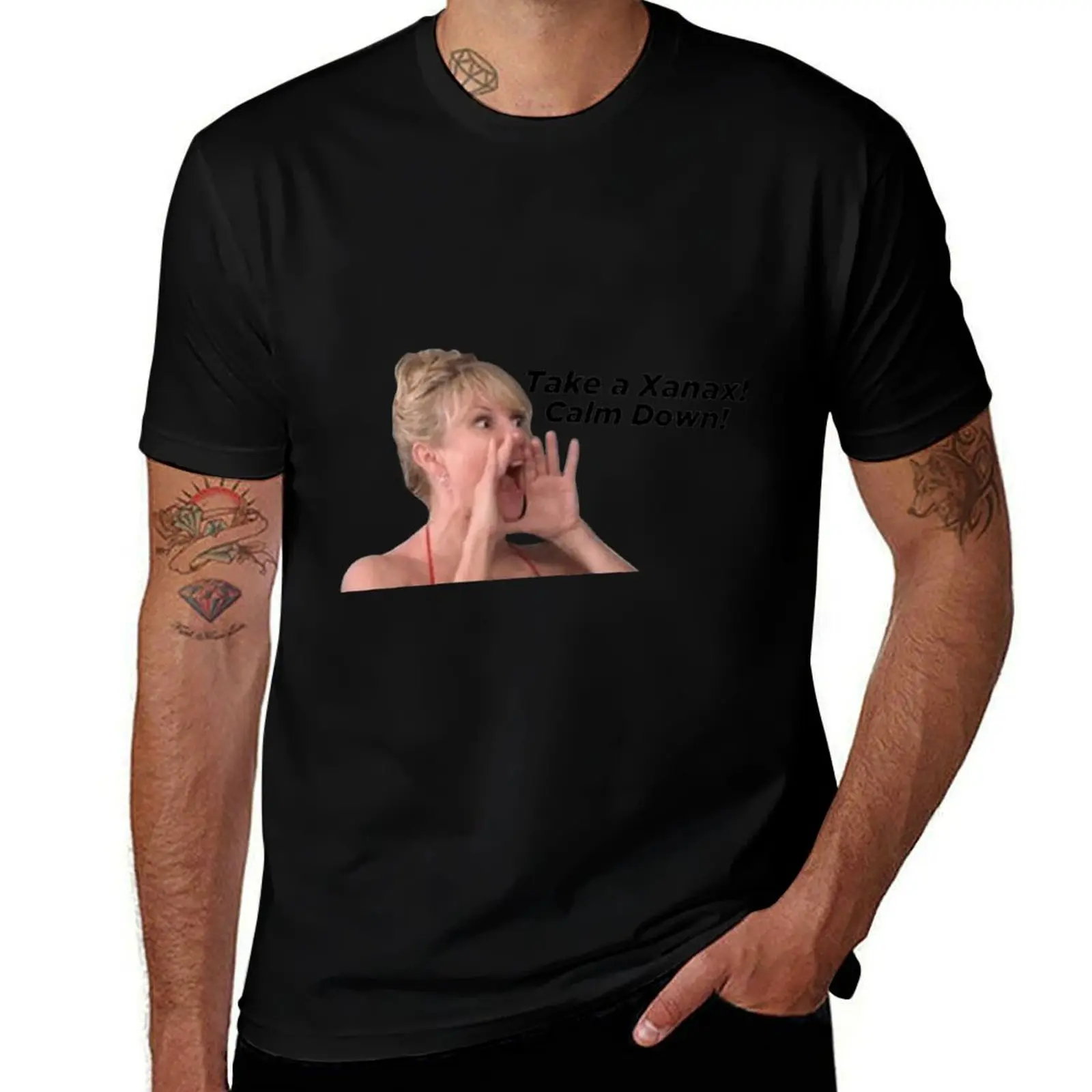 Take a Xanax! Calm down! - Ramona Singer T-Shirt Work Wear Short Sleeve T-Shirt
