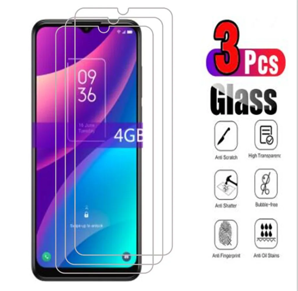 3Pcs FOR TCL 30 SE Smartphone High HD Tempered Glass Protective On TCL 30 SE Screen Protector Film