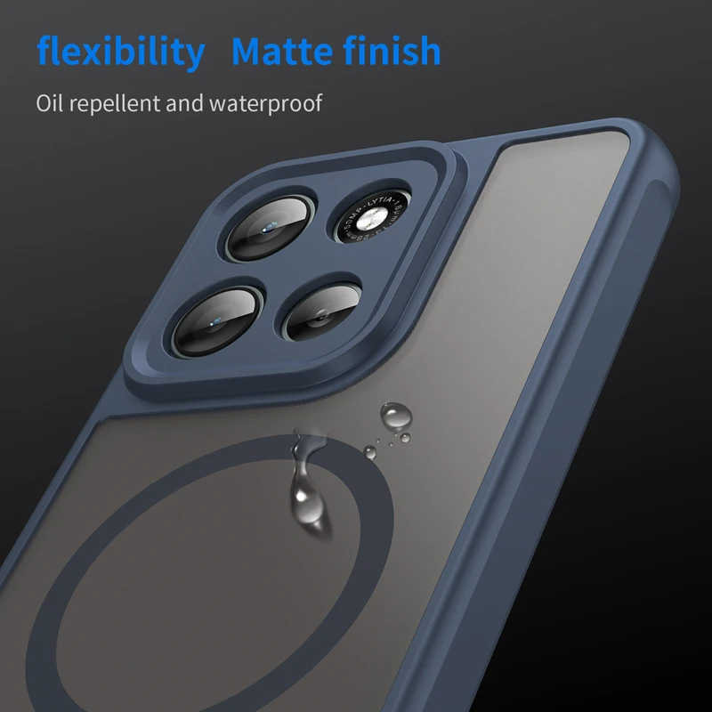 Case For Motorola Moto G56 G66Y G66J ELVEV Magnetic Translucent Frosted Matte Hard PC+TPU Waterproof Protective Phone Cover