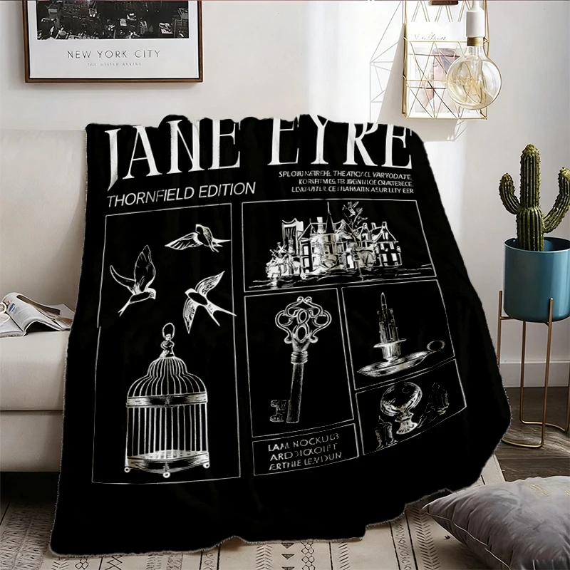 Jane Eyre Charlotte Bronte I Am No Bird Cozy Blanket Dark Gothic Romance Bookish Book Lover Reader Gift English Teacher