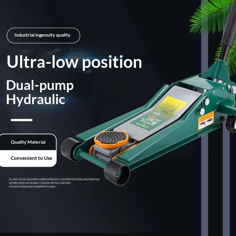 Car Rescue Tools Lifting Machine Small Portable Hydraulic Jockey Jack Pneumatic Lift Low Profile Heavy Duty Quick Rise Repair