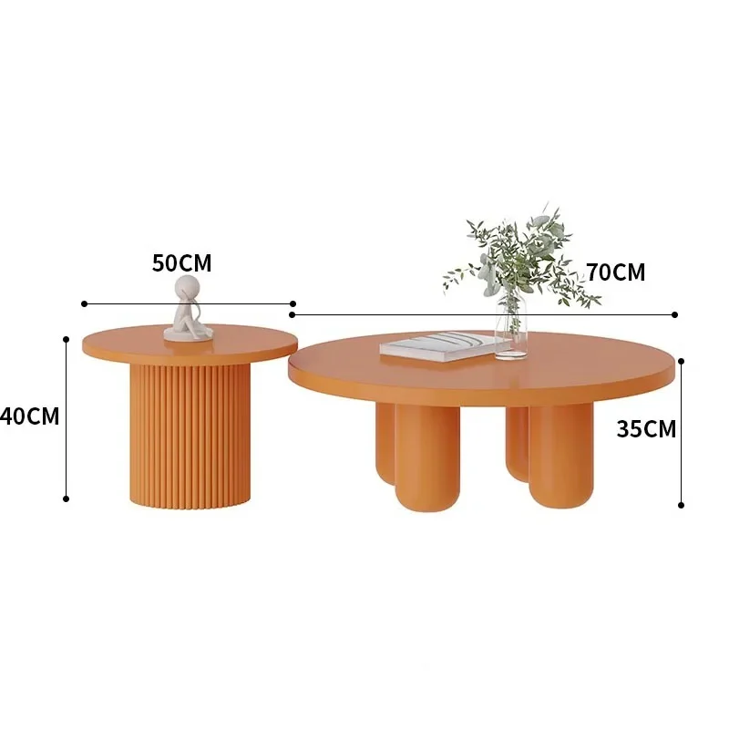 Wood Round Coffee Tables Set Nordic Beautiful Luxury Coffee Table Modern Minimalist Unique Muebles Hogar Living Room Furniture image 6
