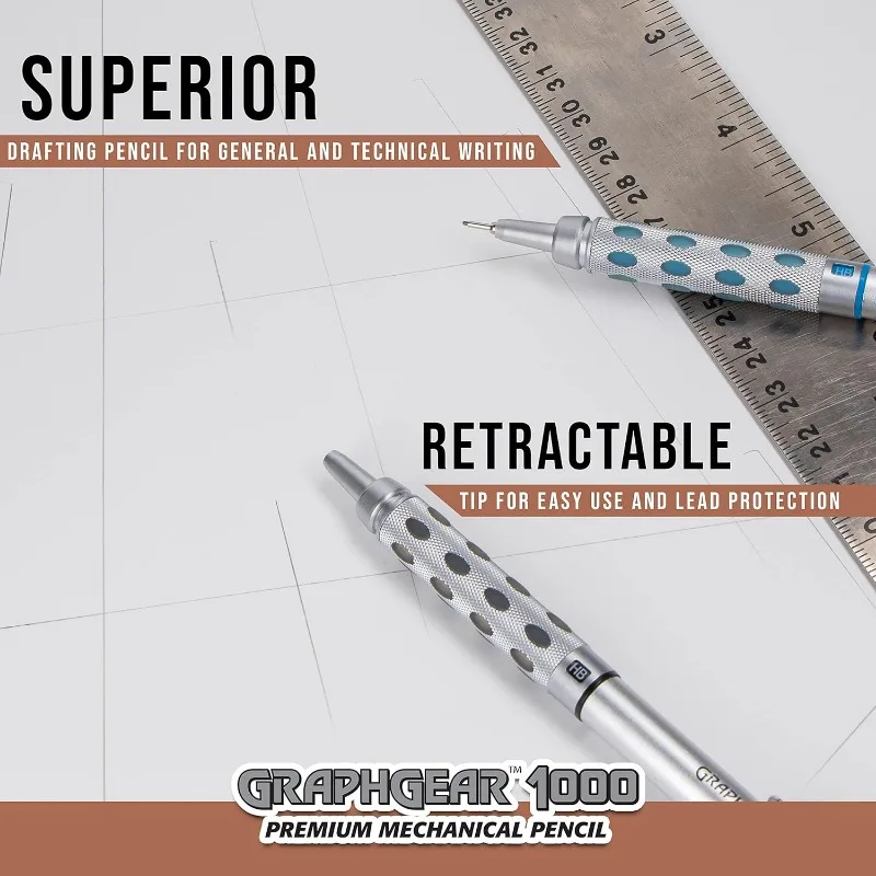 Pentel Graph Gear 1000 Mechanical Drafting Pencil With Eraser Metal Body 1pc Automatic Pencil Japanese 0.5 mm 0.3 mm 0.7 0.9 mm image 2