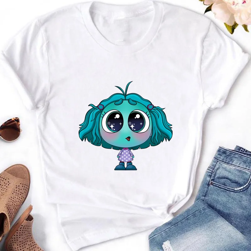 New Inside Out2 Riley Joy Lady Casual Graphic Women T-shirts Cartoon Top Y2K Sweet 90s Cute Clothing Tee Female Printed Clothes