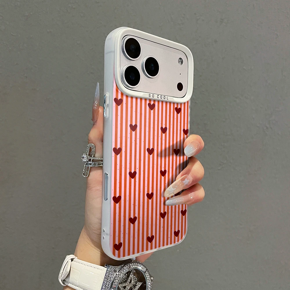 Herz- und Streifenmuster Luxus-Handyhülle für Xiaomi Redmi Note 17 Pro Max Hüllen für Redmi Mi 11 Lite 5G 12 14T 15T 13T Pro Lederhülle – Detail 6