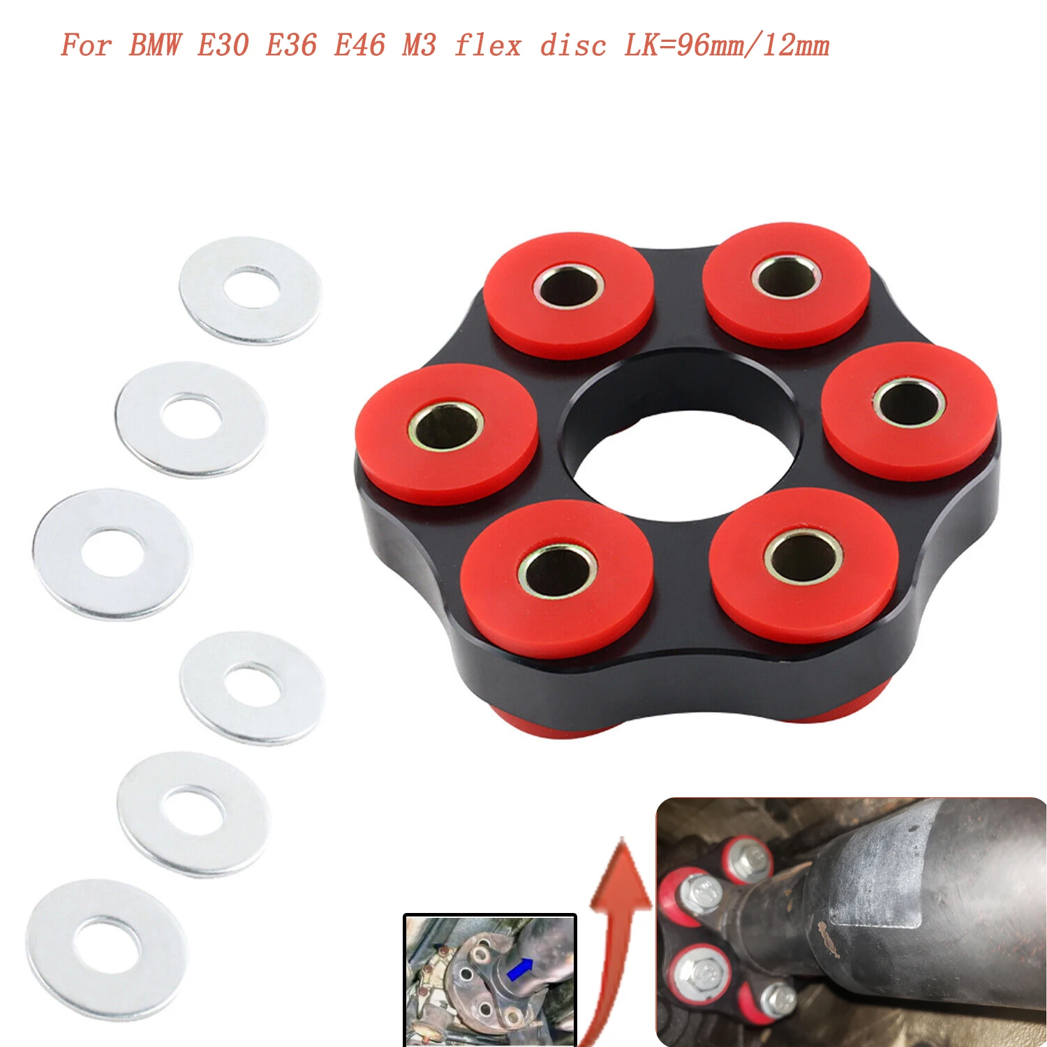

Manual Trans Drive Shaft Flex Joint Disc OEM#26117511454 Lk=96mm/12mm For BMW 3-Series E30 E36 E46 M3