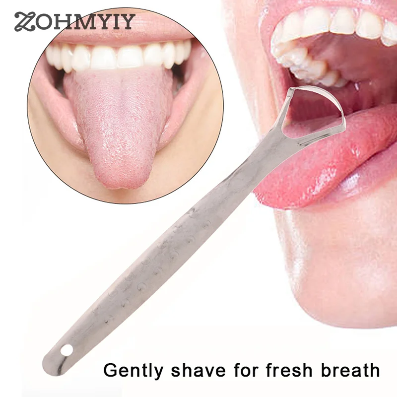 Tongue Scraper Stainless Steel Oral Tongue Cleaner Tool Oral Hygiene Care Tools Professional Reduce Bad Breath Fresh Breath