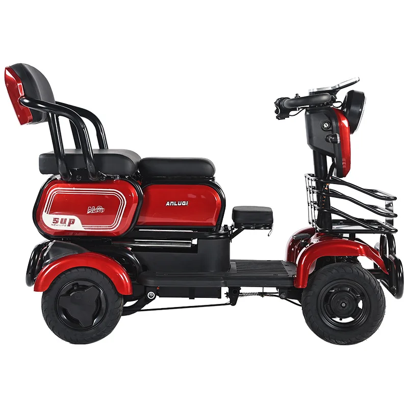 

Elderly four-wheeled electric vehicle household elderly scooter disabled four-wheeled scooter pick up and drop off children