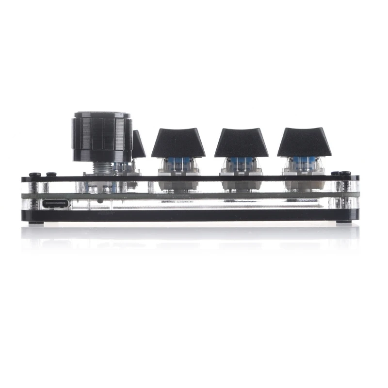 มาโครคีย์บอร์ดการเขียนโปรแกรมปุ่มกด 7 ปุ่ม 1 ปุ่มคีย์บอร์ดเครื่องกลปุ่มมินิ