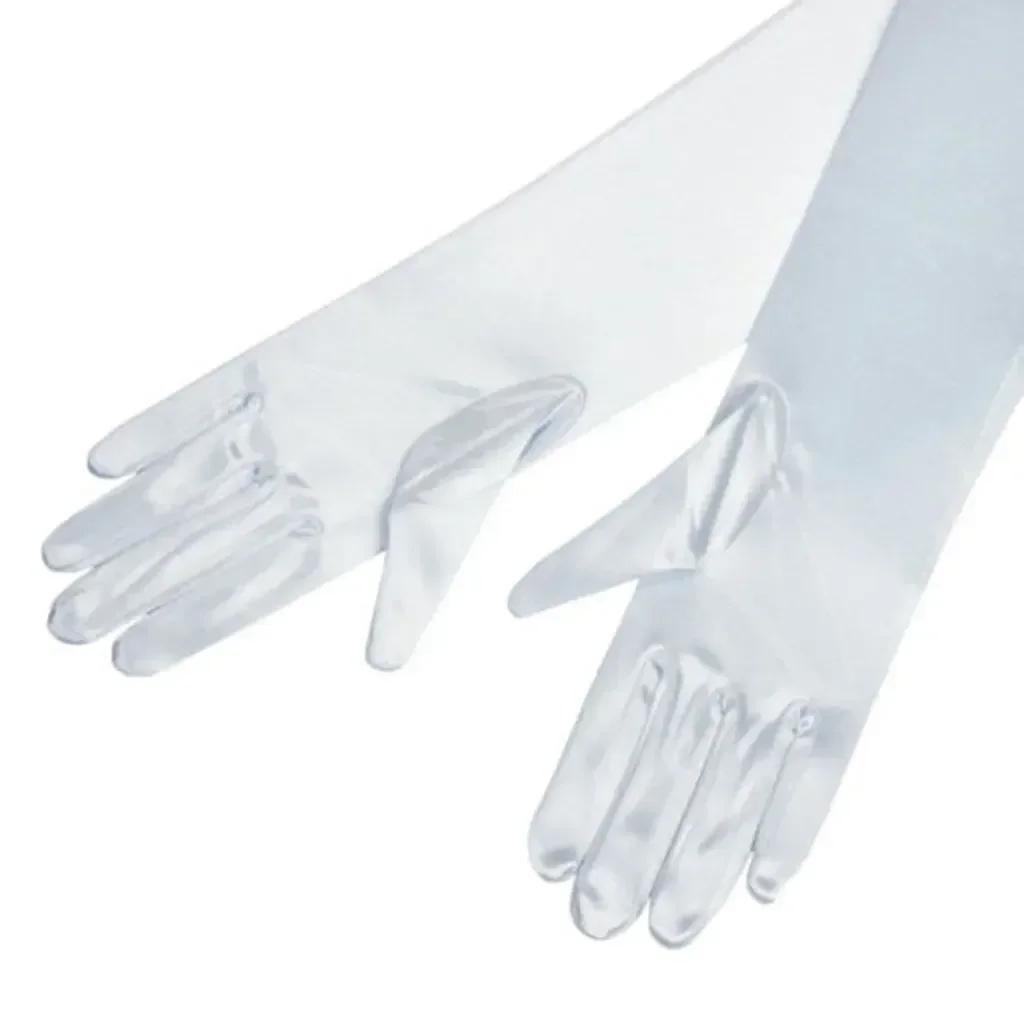 Women's Classic Adult Size Long Party Bridal Dance Opera Length Satin Gloves