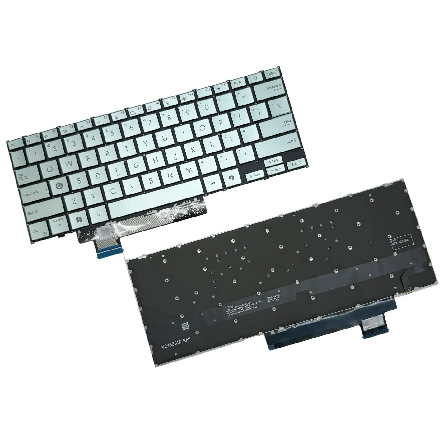 Immagine 4: Tasti e Supporti per Tastiera Laptop A-Doc 14Air Vivobook S 14 OLED S5406 M5406, Accessori e Ricambi in Gomma