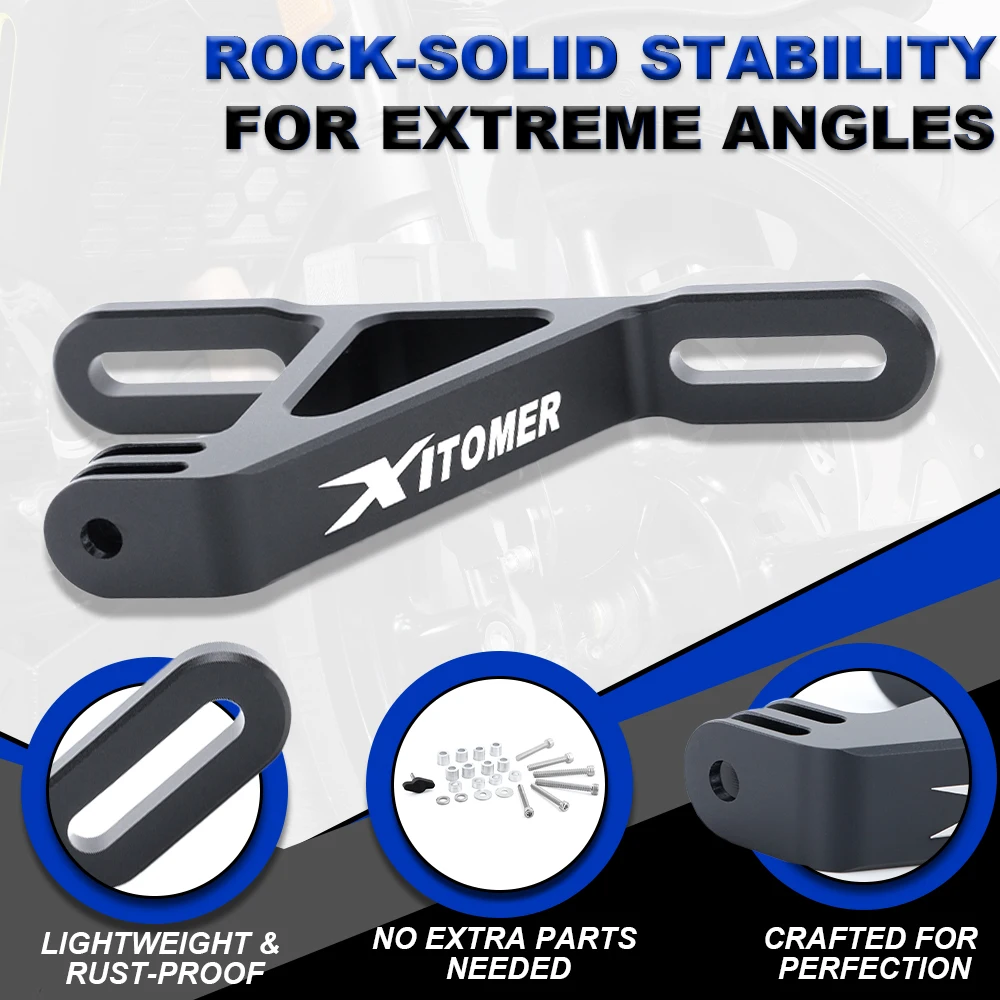 Action / Safety Camera Front Mudguard Mount Front Fender Bracket Aluminum Alloy Fits Most Motorcycles & Action Cameras