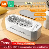 Xiaomi MIJIA Ultrasonic Glasses Cleaner 50KHz Contact Lens Cleaner Household Timer Jewelry Toothbrush Cleaner Brush Dentures New