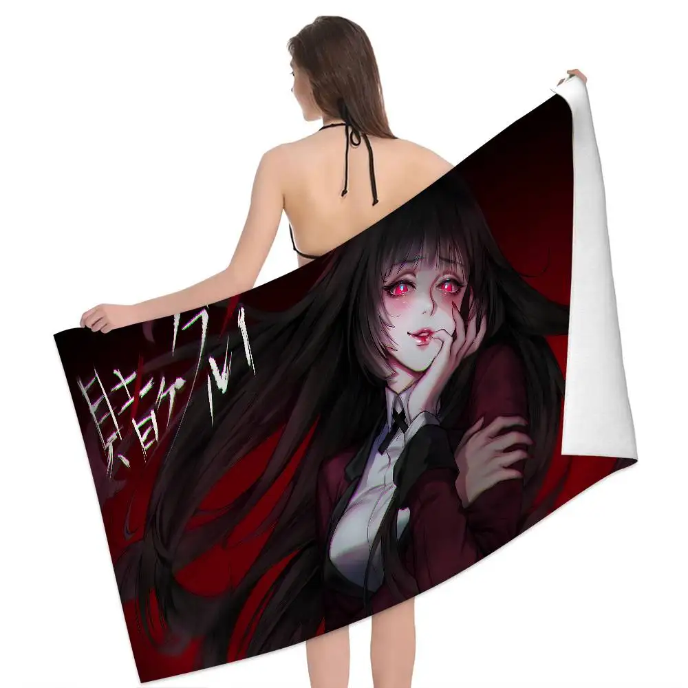 popular anime K-kakegurui girls Bath Towel Microfiber Soft Water Absorbing Breathable For Decorative Cartoon Beach Towel