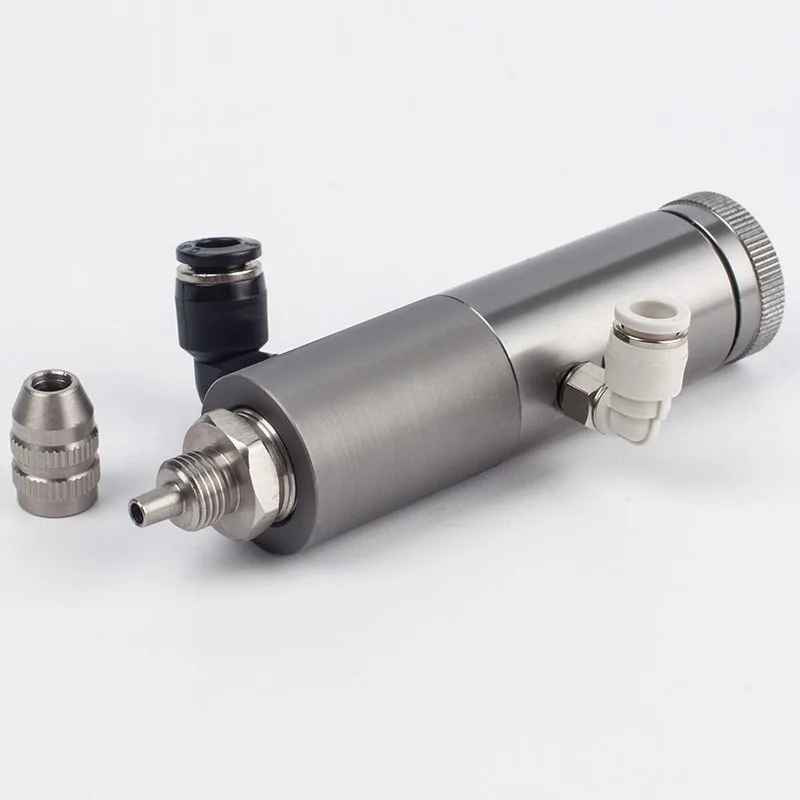 

Plunger type suction dispensing valve 25 Silicone glue gun nozzle Latex U-V glue special drop valve Single liquid filling