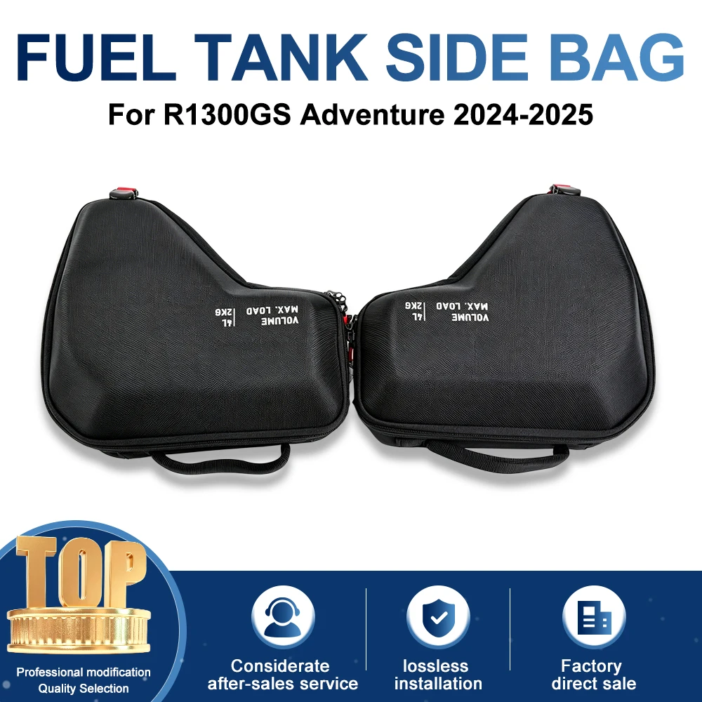 Motorcycle Accessories for BMW R 1300 GS Adventure 2024-2025: Fuel Tank Bag, Side Rack Bag, Radiator Bag, and Waterproof Bag