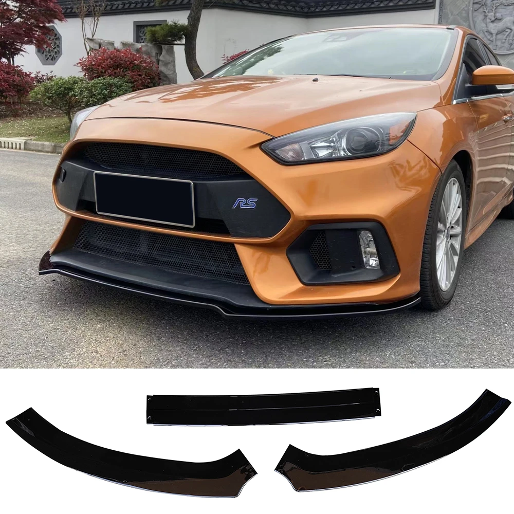 

Gloss Black Front Bumper Lip for FORD Focus RS 2015-2018 Front Bumper Body Kit Spoiler Car