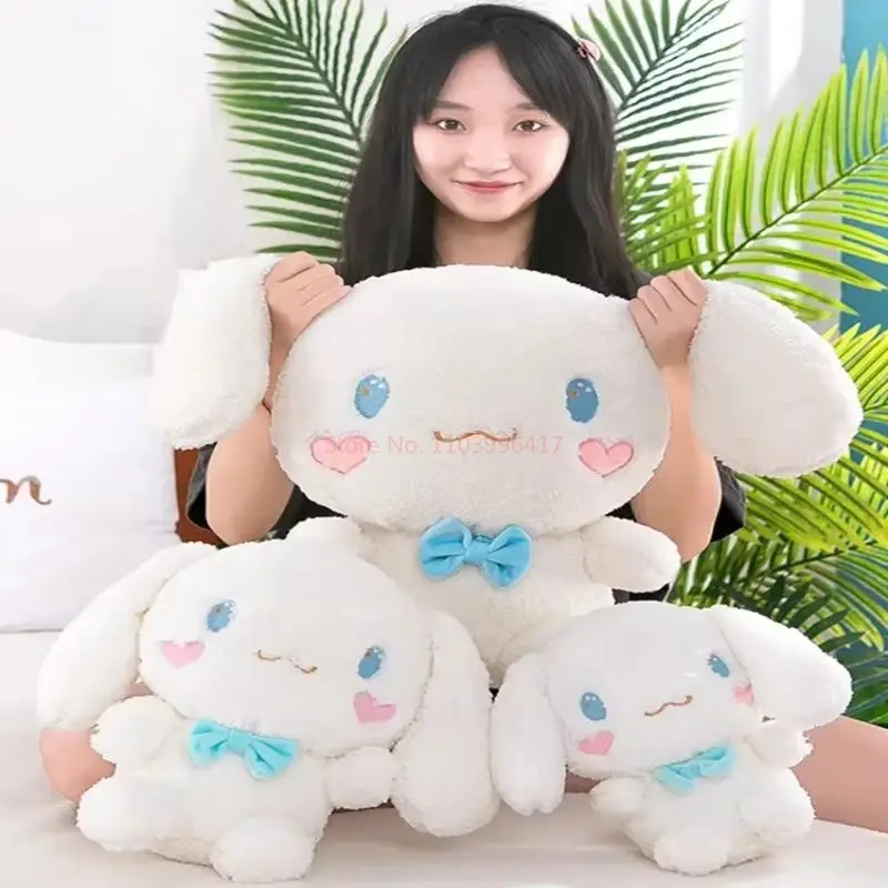 2024 nuevo Sanrio Kawaii Cinnamoroll perro juguetes de peluche almohada Animal relleno comodidad muñecas suaves dibujos animados niños Festival de Navidad Friendgift