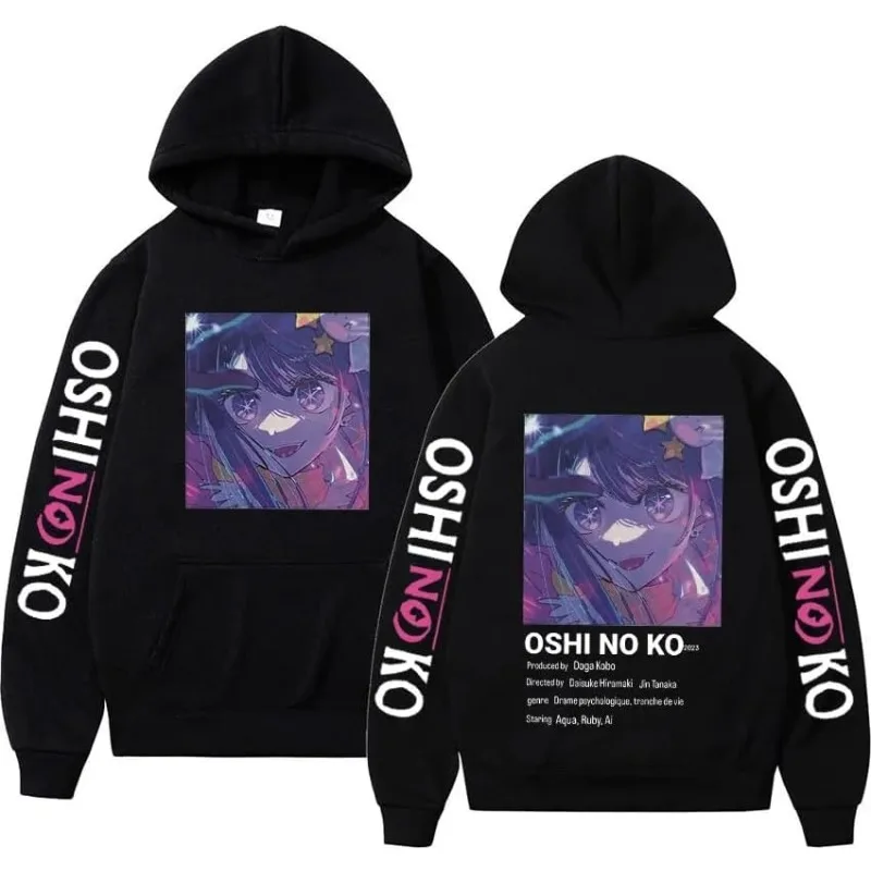 

Kawaii Hoodie Anime Oshi No Ko Ai Hoshino Sweatshirt Men Women Fashion Pullover Hoodies Manga Streetwear Loose Classic Simple