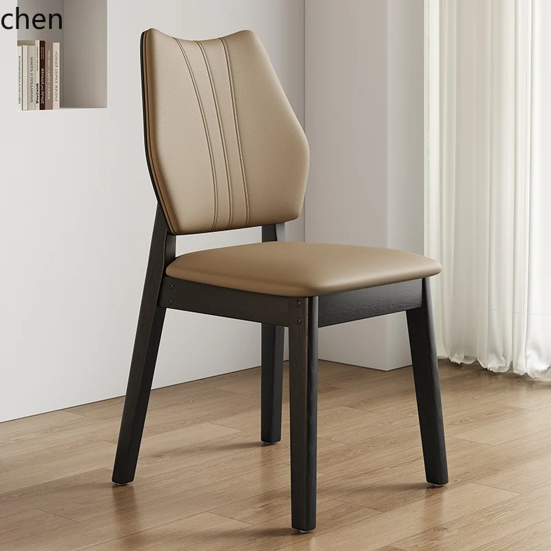 LXC Solid Wood Dining Chair Home Dining Table Chair High-end Backrest Dining Chair Hotel Restaurant