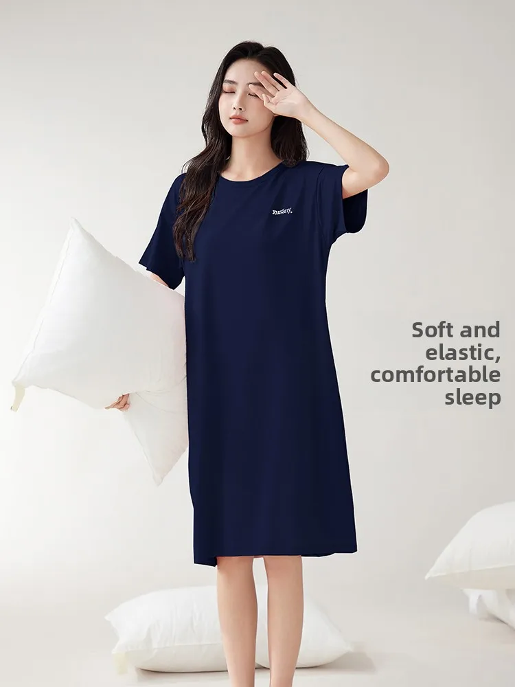 femmes-coton-sp-dr-ete-ort-sve-vetements-de-maison-vetements-d'exterieur-grande-taille-confortable-tissu-tricote-decontracte-jupe-mi-longue