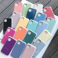 Original Silicone LOGO Phone Case For iPhone 14 Pro XS MAX XR X Official Apple Cover for iPhone 11 12 13 14 Pro Max 13Mini 14Pro