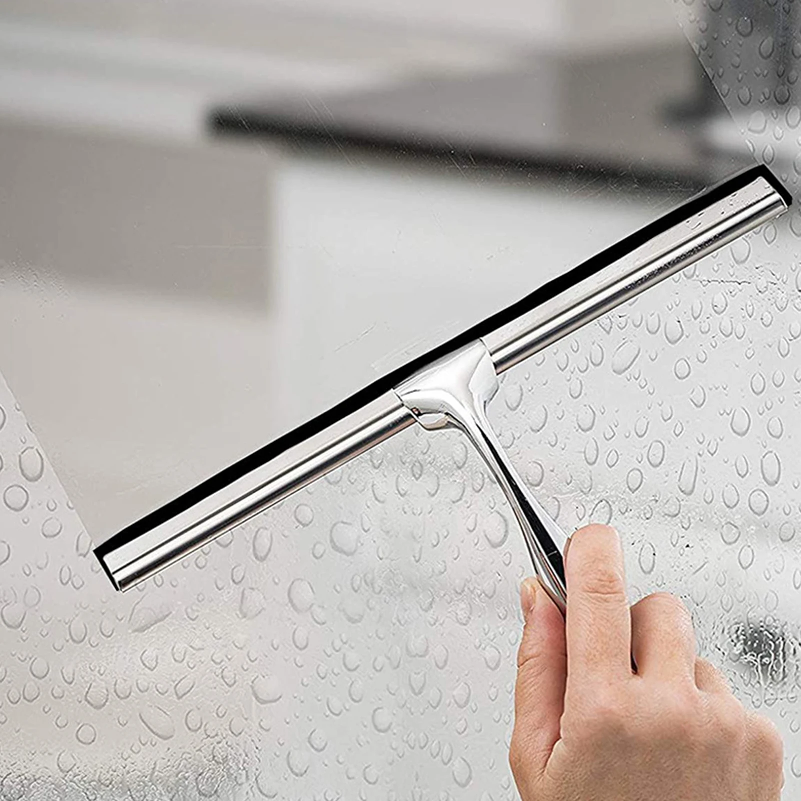 Shower Squeegee Glass Clean Scraper Washing Wiper With Hook Floor Window Cleaning Household Window Glass Wiper Scraper