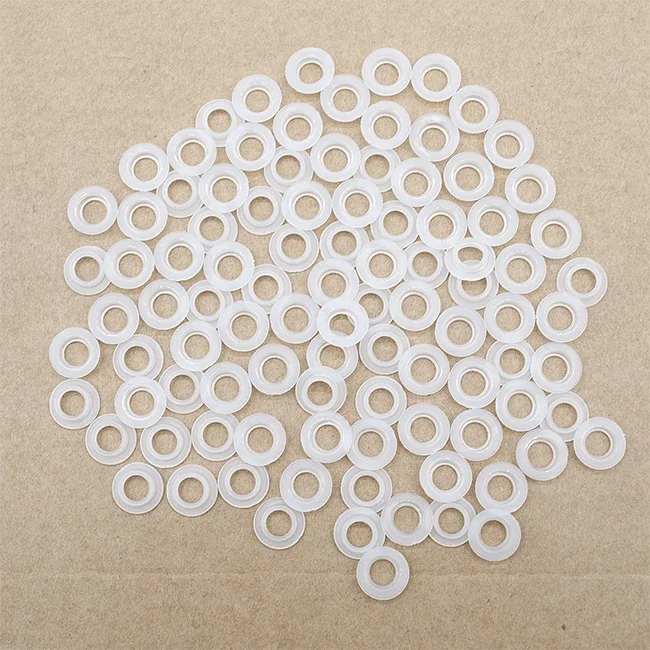 50pcs Fuel Injector Plastic Part Spacer Seal Pintle Cap fit Nissan Subaru Fuel Injector Repair Kit 13.2*6.6*3.6mm PS-31016