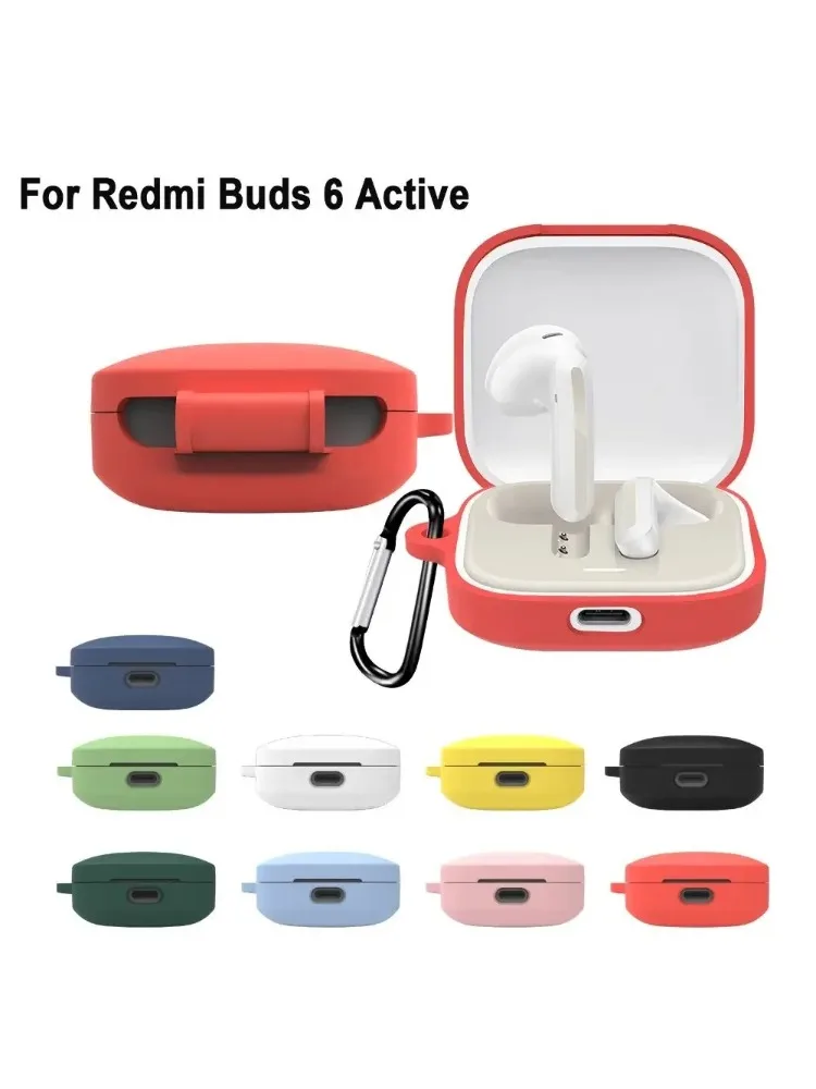 Para redmi buds 6 caso ativo fone de ouvido sem fio casos de silicone para xiaomi redmi buds 6 ativo