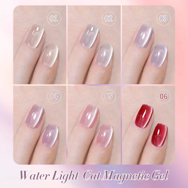 BORN PRETTY 10ml Water Light Cat Magnetic Gel Semi Permanent Manicure Soak Off LED UV Gel Crystal Pink Magnetic Gel For Nails