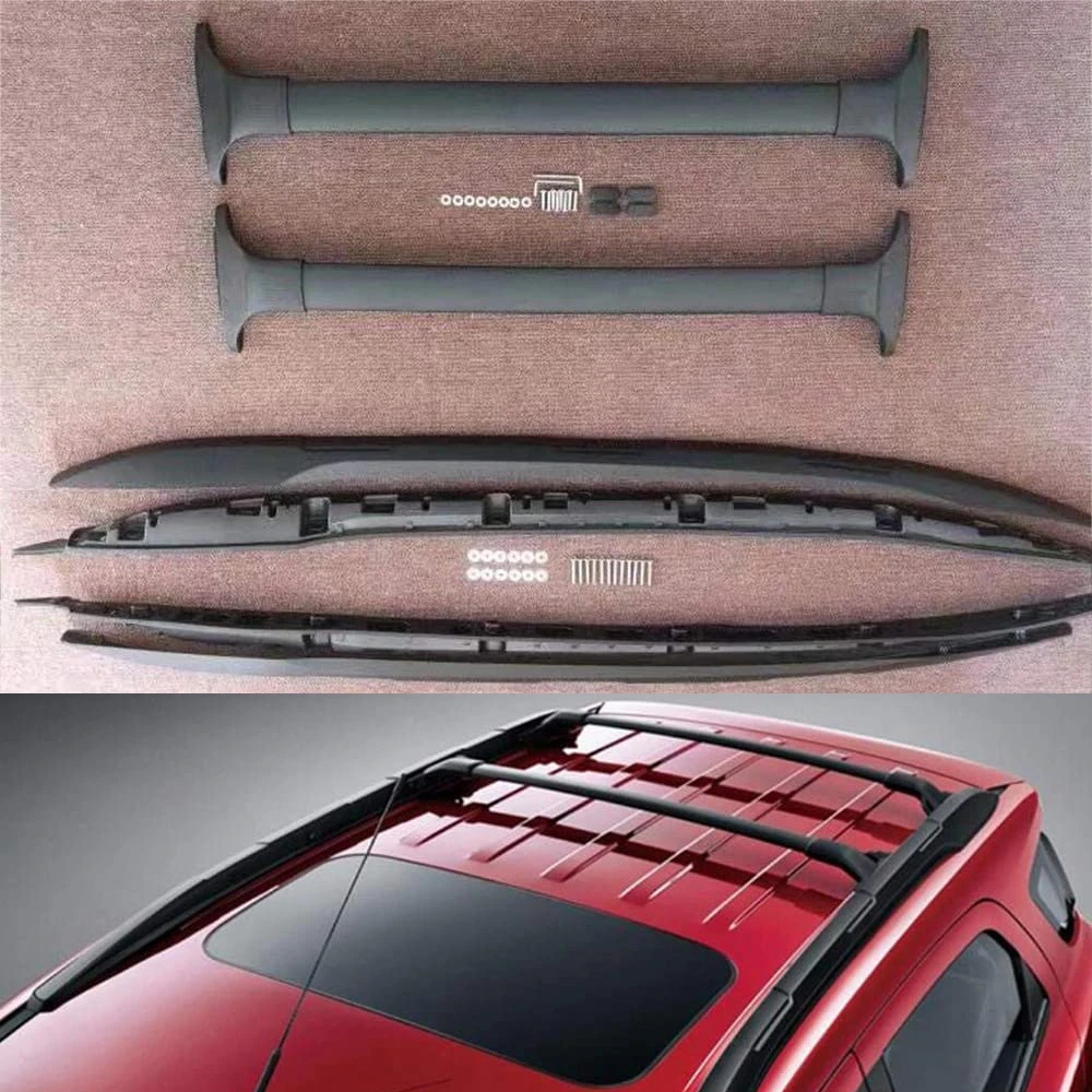 4Pcs Fixed Crossbar Cross Bar Side Rail Roof Rack Rail Fits for Ecosport 2013-2022