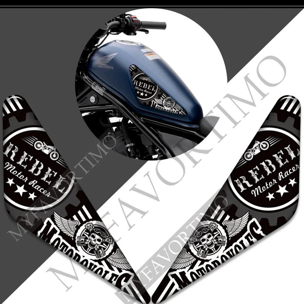 Tank Pad Stickers Grips Gas Fuel Oil Kit Knee Decal Emblem Logo Protection For HONDA REBEL CMX1100 CMX 1100 Motorcycle 2021 2022