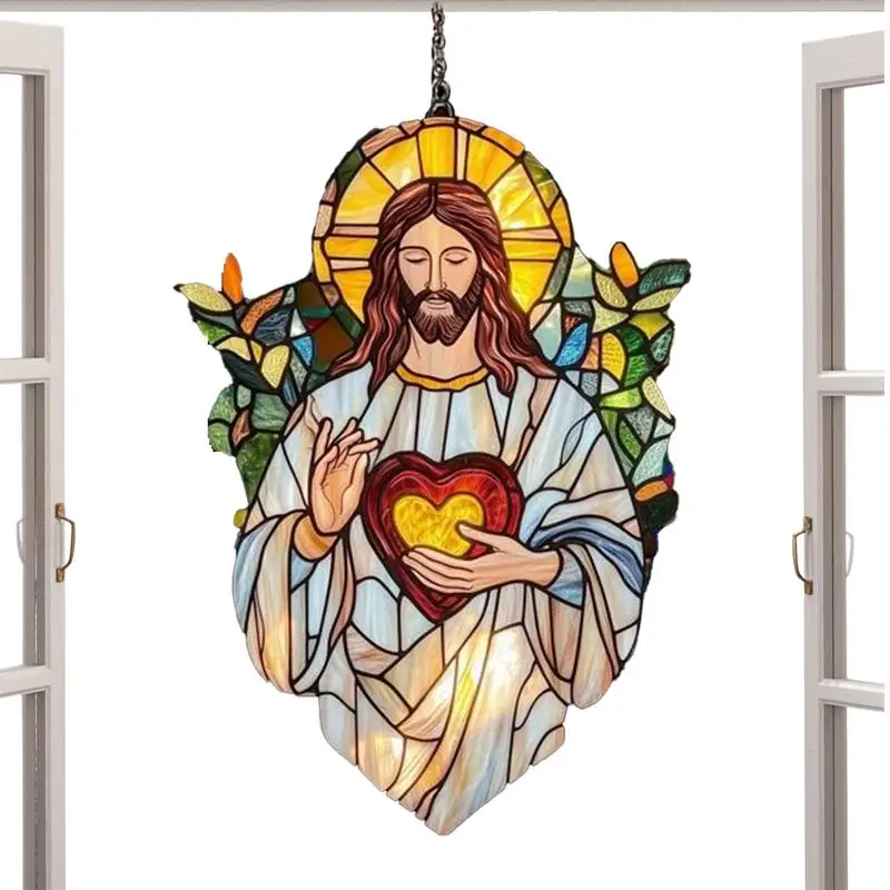 

Иисус Ловец Солнца 2D акриловые украшения Иисуса Украшения на новоселье Аксессуары для салона автомобиля Декоративное украшение для окна дома