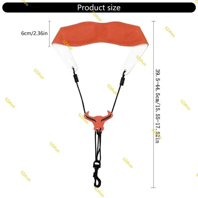 

Versatile Leather Saxophone Strap Saxophone Universal Shoulder Strap Hook