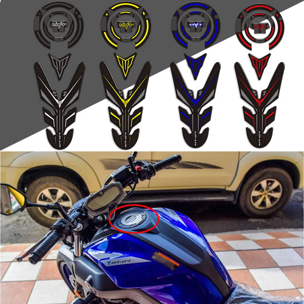 

2021 2022 Motorcycle Stickers Decals Wind Deflector Windscreen Protector For Yamaha MT07 MT 07 SP MT-07 Tank Pad Kit Knee