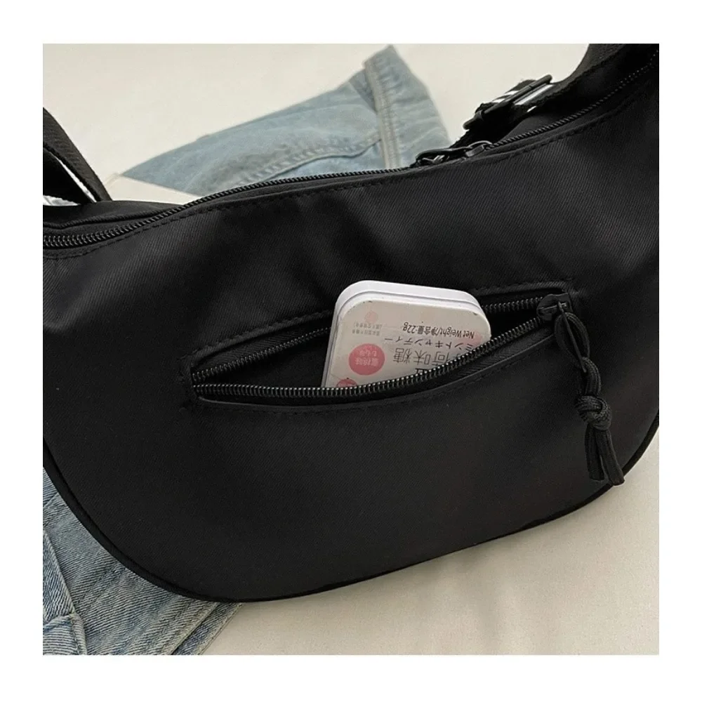 New Fashion Crossbody Bag Simple Wide Shoulder Strap Design Single Shoulder Bag Original Style Commuting Dumpling Women Bag image 6
