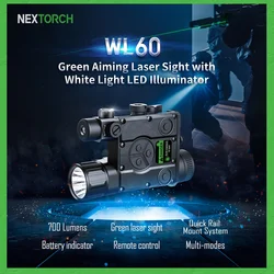 NEXTORCH WL60 tactical Light, Green laser less than 5mw, Tactical Flashlight