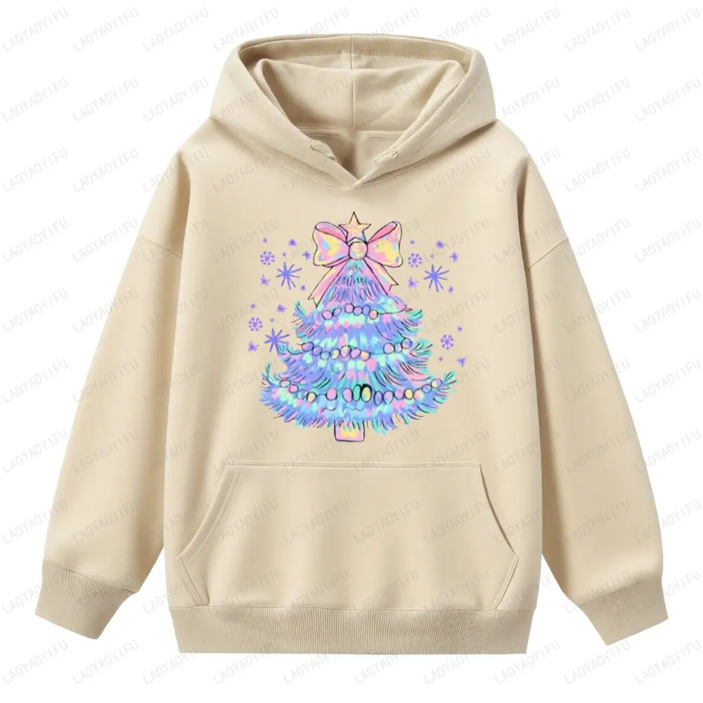 Lebendiges Weihnachtsbaum-Sweatshirt mit Schleife, schöne Mode, Weihnachten, Urlaub, Party, Hoodies, Geschenk, Damenbekleidung, Herbst-Winter-Tops