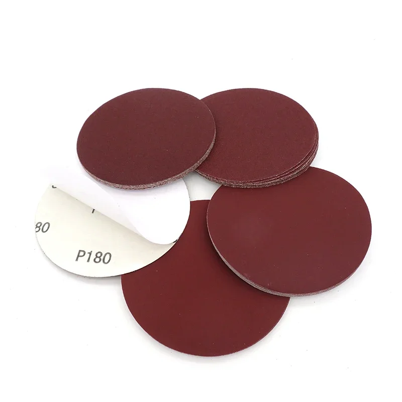 30PCS with 6 Inch 150mm no Holes Round sanding disc P40-P5000 grits for polishing wood Red Aluminum Oxide sandpaper